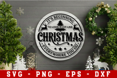 Christmas Sign Svg, Farmhouse Svg, Vintage Christmas Svg Product Image 1