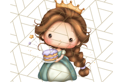 Princess Clipart PNG, Cute Royal Girl Clip Art Product Image 2