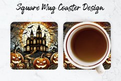 Halloween House Mug coaster | Coaster | Sublimation Design Product Image 1