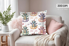 Happy New Year PNG Pillow, Festive New Year's Eve 2026 PNG Product Image 1