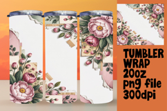 Elegant 20oz Tumbler Design , Flowers Product Image 1