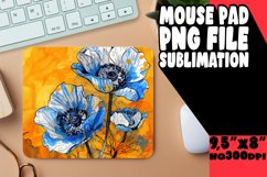 Colorful Flower Patterns Mouse Pad PNG Product Image 1