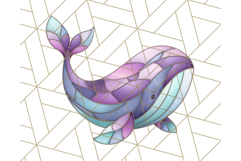 Stained Glass Sea Creatures PNG Clipart, Ocean Fantasy Product Image 2