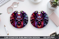 Car Coaster Sublimation| Halloween Coaster PNG Design Product Image 1