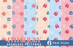 USA 4th of July Hoofs and Hen Prints Seamless Pattern Bundle Product Image 1