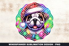 Christmas Dog Wind Spinner Sublimation Design Product Image 1