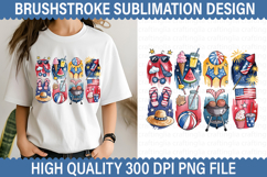 4th of July Brushstroke Sublimation - Patriotic Brushstroke Product Image 1