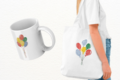 Hand-Drawn Birthday Balloons Clipart Product Image 3