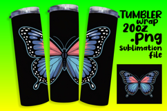 Trendy 20oz Tumbler Wrap File , Butterfly Product Image 1