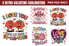 Retro Valentines Sublimation PNG Product Image 1