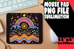 Midnight Chroma: Sublimation Mouse Pad Art on Black Product Image 1