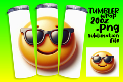20oz Tumbler Wrap for Gift Giving , 3D Emoji Product Image 1