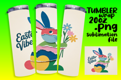 VIBRANT 20oz Tumbler Artwork for DIY , Easter Bunny Product Image 1