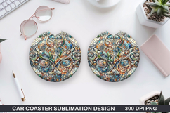 Car Coaster Sublimation| Valentine Coaster PNG Product Image 1
