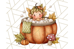 Fall Fairy House Clipart PNG, Autumn Homes and Decor Product Image 2