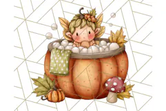 Fall Fairy House Clipart PNG, Autumn Homes and Decor Product Image 2