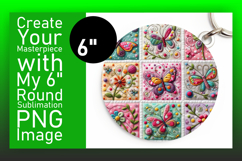 Lovely Round Design Sublimation Template , Patchwork Product Image 1