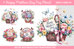 Happy Mothers Day Floral Bundle PNG Product Image 3