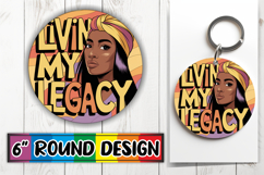 Luminous Car Coasters Round Design, Black Woman Product Image 1