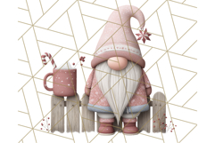 Cozy Winter Gnome Clipart PNG, Christmas Gnome Clip Art Product Image 2
