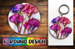 Opulent Floral Gold Sublimation Pendants Product Image 1