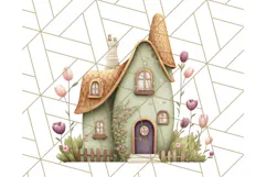 Whimsical Cottagecore Cottage PNG Clipart, Fairy House Png Product Image 2