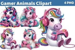 Gamer Animals Clipart PNG Product Image 1