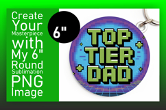 Creative Round Design Keychain Artwork , Father's Day Product Image 1