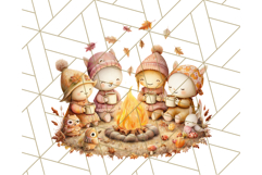 Acorn Village Clipart PNG, Fall Animal Png Product Image 2