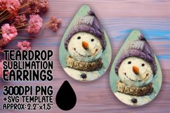 Charming Teardrop Design for Craft Projects , Snowman Product Image 1
