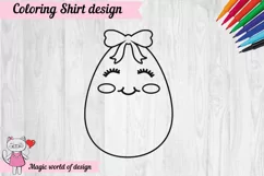 Easter egg Coloring Shirt Svg, Baby Gifts svg Product Image 3
