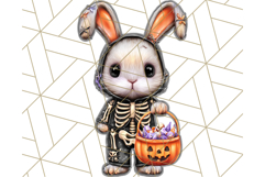 Halloween Bunny Clipart, Cute Bunnies in Costumes PNG Product Image 2