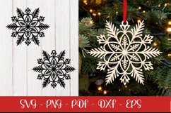 Snowflake laser SVG PNG| Christmas Snowflakes ornament Product Image 1