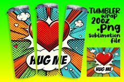 Unique 20oz Sublimation Design , 3D Heart Product Image 1