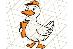 Goose Occupation Clipart PNG, Cute Job-Themed Graphics Product Image 2