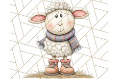 Fall Farm Animal Clipart, Autumn Barnyard PNG Illustrations Product Image 2