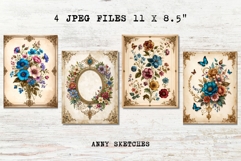 4 Fantasy Vintage Botanical Journal Pages Printable Product Image 2