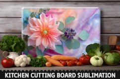 Cutting Board Sublimation Design - Flowers Sublimation PNG Product Image 1