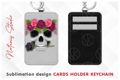 Funny Skull Design - Cards Holder Keychain Product Image 1