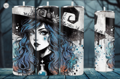 4 Witch Seamless Tumbler Sublimation, 20 oz Tumbler Wrap Product Image 5