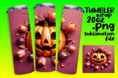 Sublimation Excellence for 20oz Tumbler , 3D Pumpkin Product Image 1
