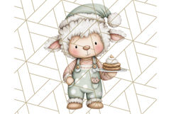 Christmas Pets in Pajamas Clipart PNG, Christmas Png Clipart Product Image 2