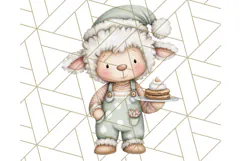 Christmas Pets in Pajamas Clipart PNG, Christmas Png Clipart Product Image 2