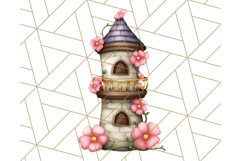 Princess Castle Clipart PNG, Enchanted Garden Artwork Product Image 2