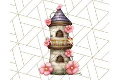 Princess Castle Clipart PNG, Enchanted Garden Artwork Product Image 2