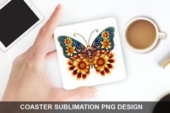 4Th Of July Butterfly- Coaster Sublimation Design Product Image 1
