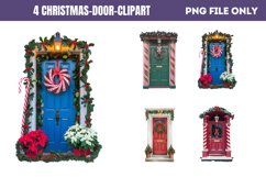 Christmas Door Sublimation Clipart PNG Product Image 1