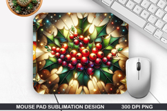 Flowers Mouse Pad Sublimation,Christmas Mouse Pad PNG Design Product Image 1