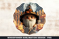 Halloween Gnome Wind Spinner Sublimation Design Product Image 1