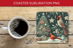 square coaster - cardinal bird Product Image 1